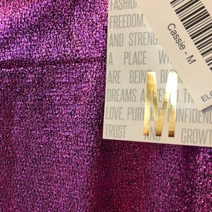Lularoe Cassie size Medium. Metallic pink. NWT